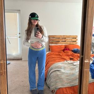 Blue yoga pants/ sweatpants (wide leg)